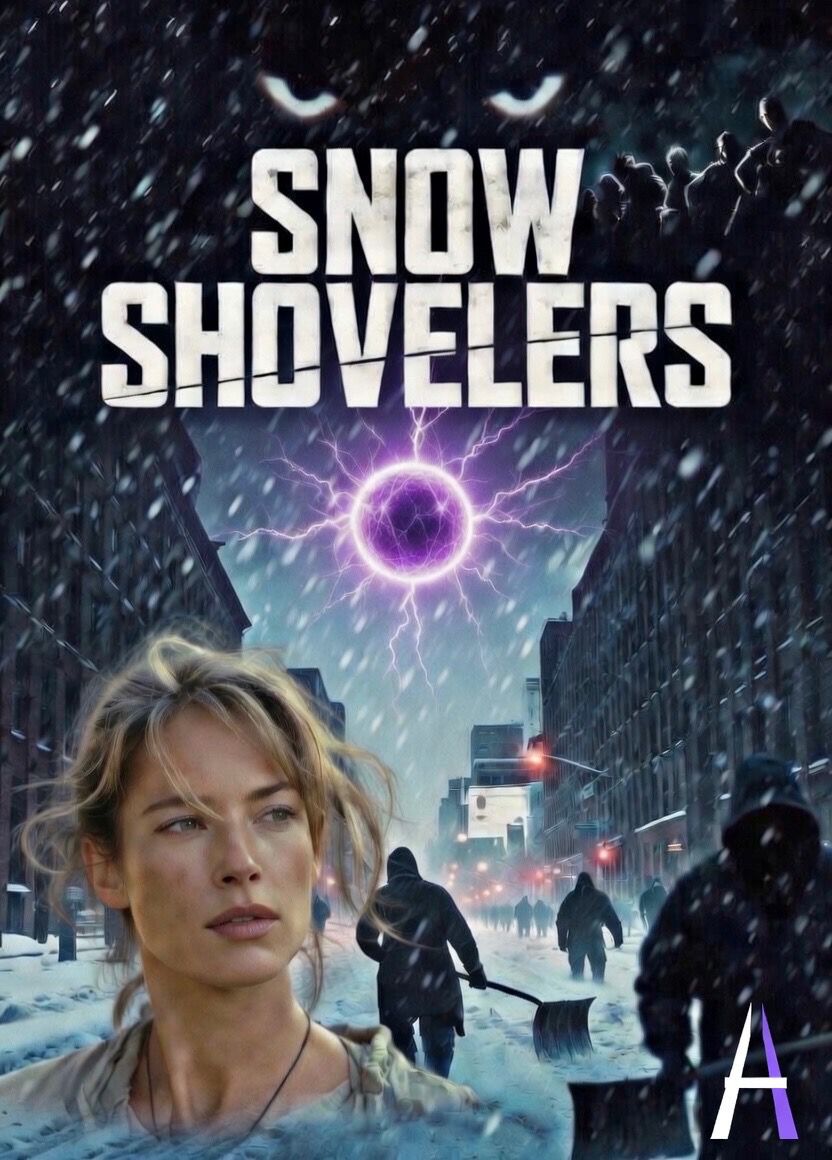 Snow Shovelers AI thriller film poster - Aliholly